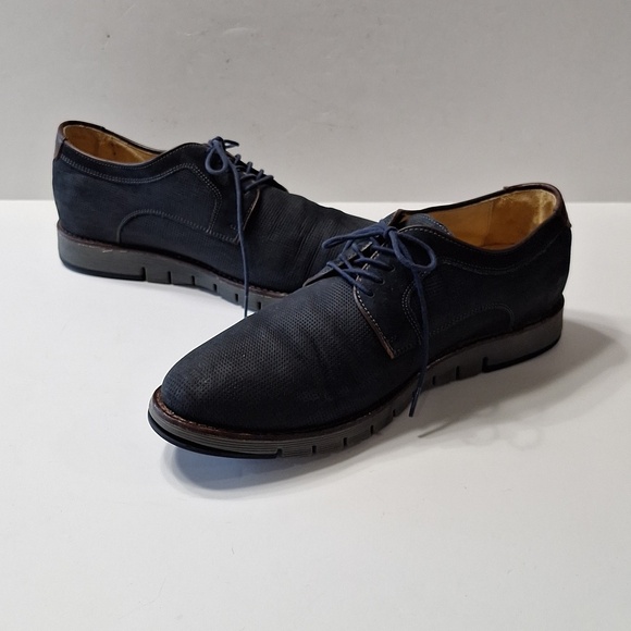 Johnston & Murphy 1850 Men’s Made in Brazil Dark Blue Leather Oxford Shoes 9.5M main image 4